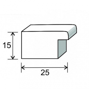 MOULURE PLATE LARGEUR 25 MM OR