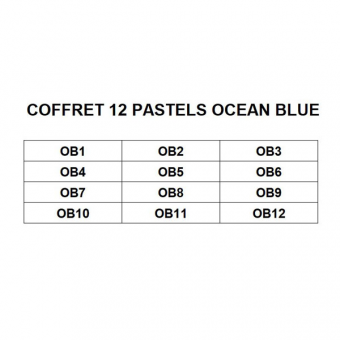 SET 12  PASTELS   OCEAN BLUE S