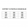 SET 12  PASTELS   OCEAN BLUE S