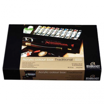 COFFRETS ACRYLIQUE EXTRA FINE REMBRANDT COFFRET BOIS TRADITIONAL ACRYLIQUE REMBRANDT