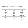 COFFRETS PASTELS SECS EXTRA FINS SET 18 PASTELS  PORTRAIT