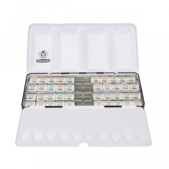 AQUARELLES COFFRET METAL 40 DEMI-GODETS AQUARELLE HORADAM SUPER GRANULATION