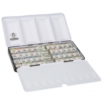 AQUARELLES COFFRET METAL 40 DEMI-GODETS AQUARELLE HORADAM SUPER GRANULATION