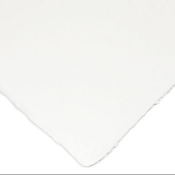 FEUILLE BAOHONG AQUARELLE 56 X 76 300 G GRAIN SATIN BLANC NATUREL