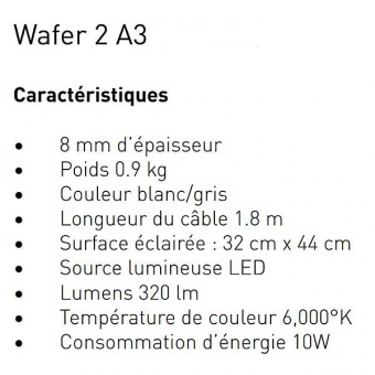 TABLETTE LUMINEUSE EXTRA PLATE A3 WAFER 2