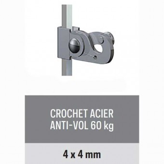 CROCHET ANTI VOL AUTOBLOQUANT POUR TRINGLE 4 X 4