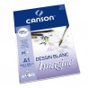 IMAGINE BLOC COLLE 1 COTE 25 FEUILLES 200 G BLANC