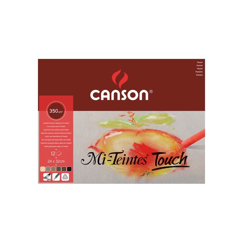 MI TEINTES TOUCH BLOC COLLE 1 COTE 12 FEUILLES 335G 6 COULEURS ASSORTIES