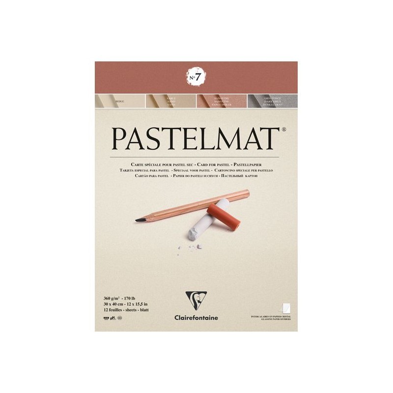 BLOC PASTELMAT 12 FEUILLES 360G N° 7