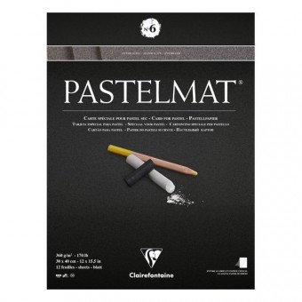 BLOC PASTELMAT 12 FEUILLES 360G N° 6 ANTHRACITE