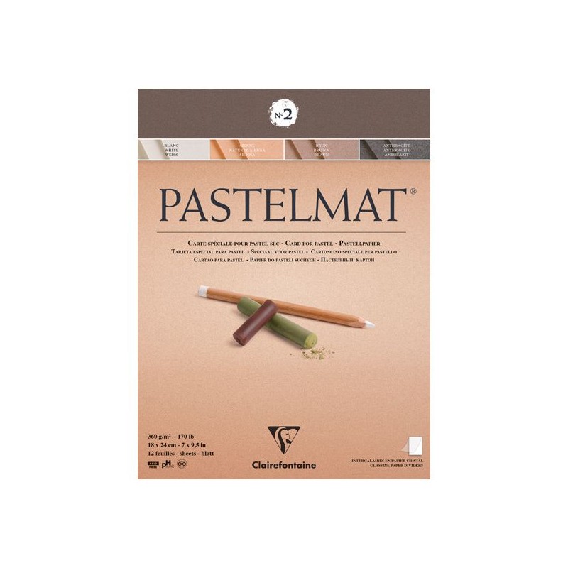 BLOC PASTELMAT 12 FEUILLES 360G N° 2