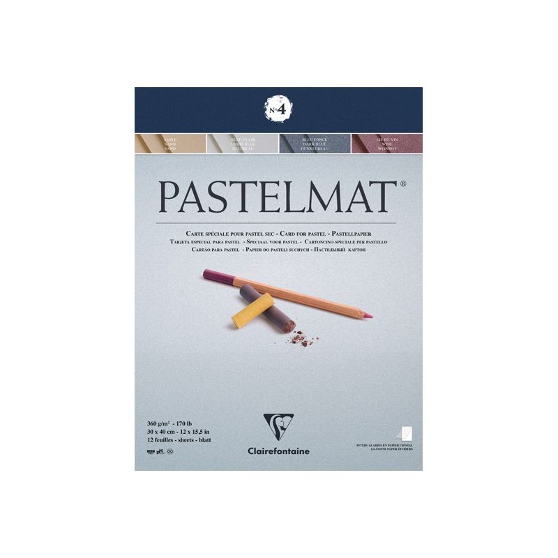 BLOC PASTELMAT 12 FEUILLES 360G N° 4