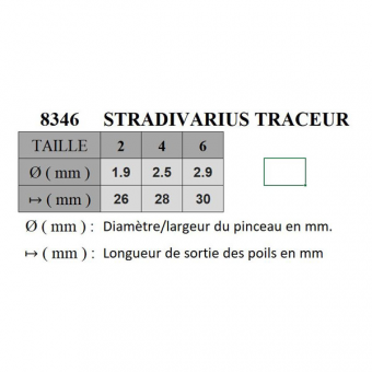 PINCEAU ROND SORTIE LONGUE TRACEUR SERIE 8346