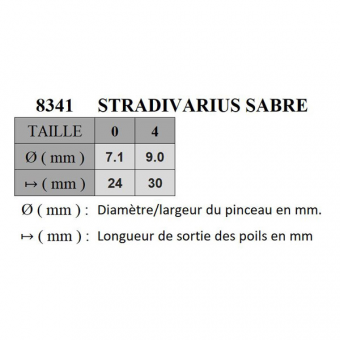 PINCEAU FORME SABRE SERIE 8341