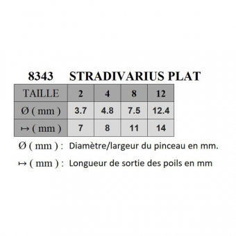 PINCEAU PLAT SERIE 8343