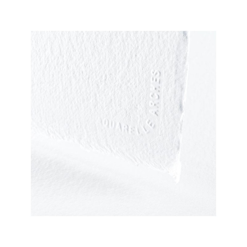 FEUILLE ARCHES AQUARELLE 56 X 76 300G GRAIN TORCHON BLANC ECLATANT