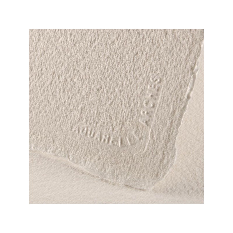 FEUILLE ARCHES AQUARELLE 56 X 76 300G GRAIN TORCHON BLANC NATUREL