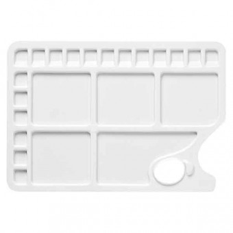 PALETTE PLASTIQUE RECTANGULAIRE 34.5 X 23.5 CM 23 CASES