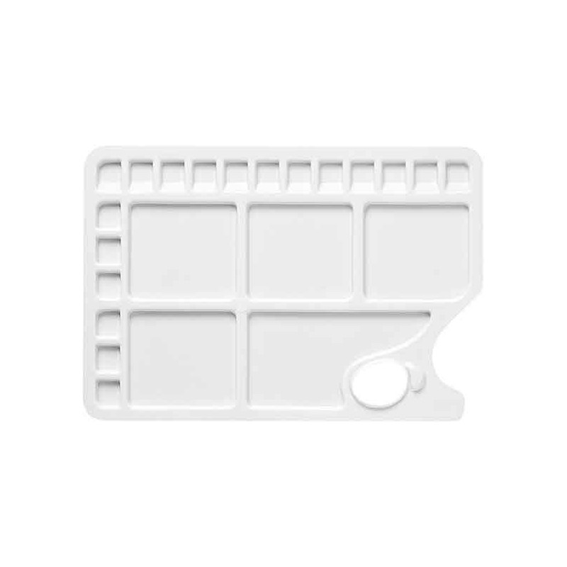 PALETTE PLASTIQUE RECTANGULAIRE 34.5 X 23.5 CM 23 CASES