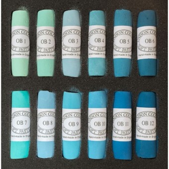 SET 12  PASTELS   OCEAN BLUE S