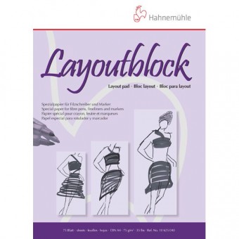 HAHNEMUHLE BLOC LAYOUT 75 G   75 FEUILLES   A3 29.7 X 42