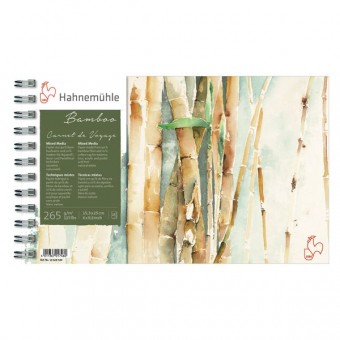 BAMBOO CARNET SPIRALE 15 FEUILLES 265 G 15.3 X 25