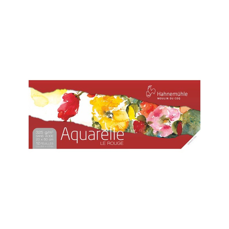 LE ROUGE BLOC COLLE 4 COTES PANORAMA 12 FEUILLES 325G GRAIN FIN