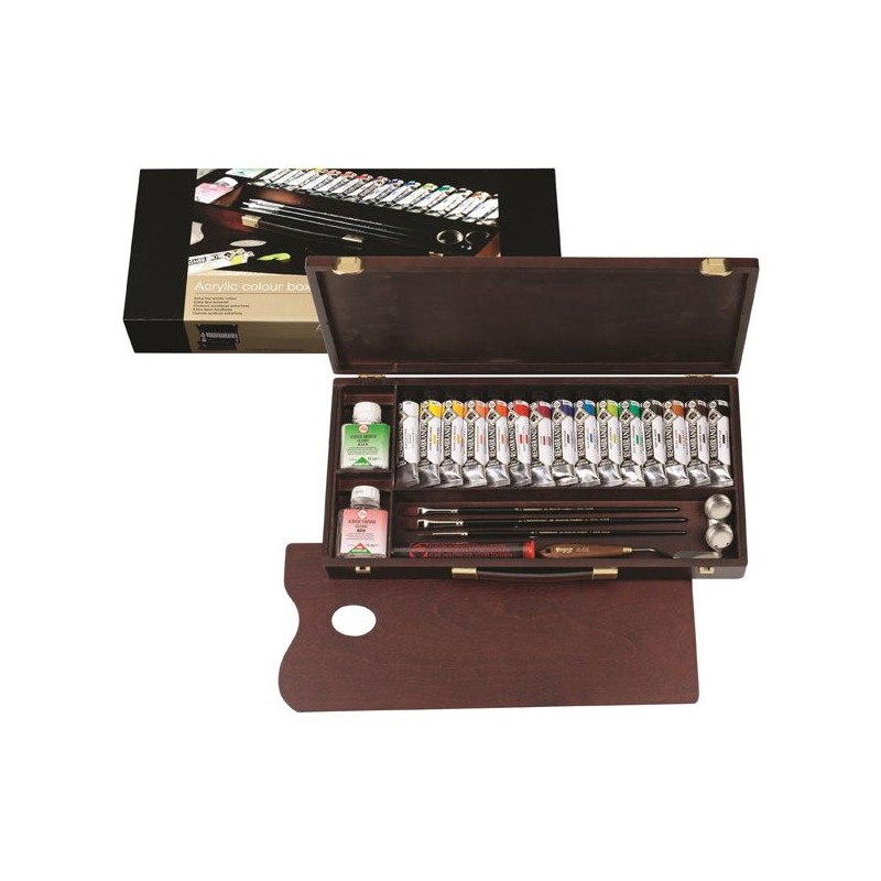 COFFRET BOIS PROFESSIONAL ACRYLIQUE REMBRANDT