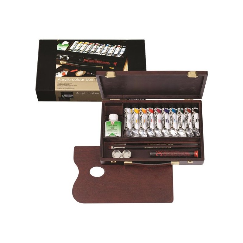 COFFRET BOIS TRADITIONAL ACRYLIQUE REMBRANDT