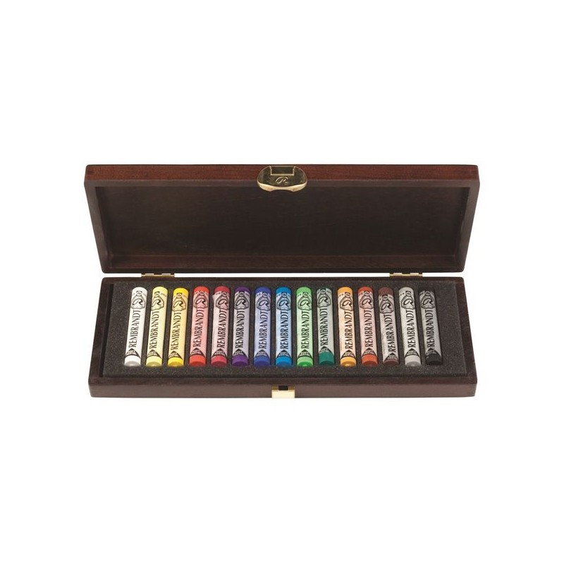 COFFRET BOIS PASTELS REMBRANDT STARTER 15