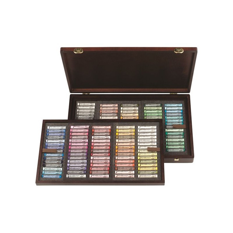 COFFRET BOIS PASTELS REMBRANDT MASTER 150