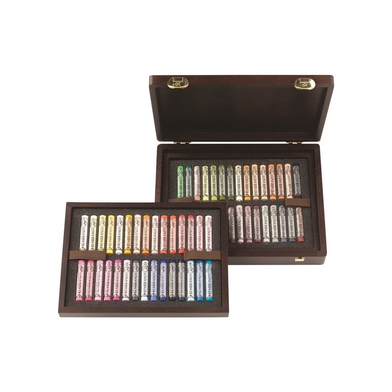 COFFRET BOIS PASTELS REMBRANDT LUXE 60 P