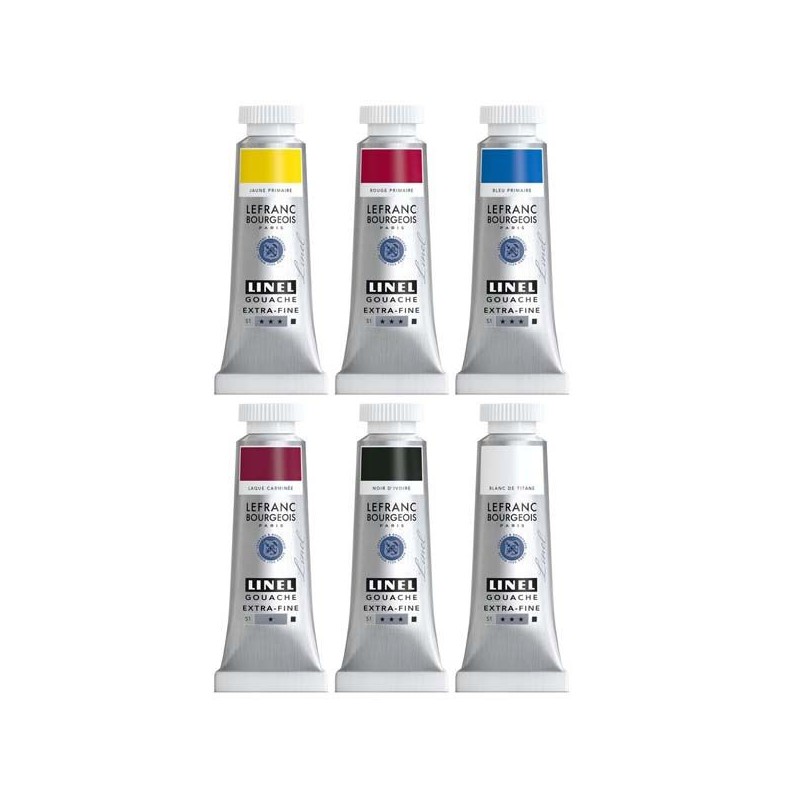 SET 6 TUBES 14 ML COULEURS PRIMAIRES