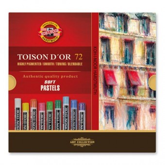 ETUI DE 72 PASTELS RONDS ø 9 MM