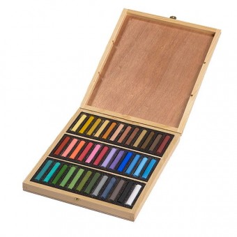 COFFRET BOIS 36 PASTELS...