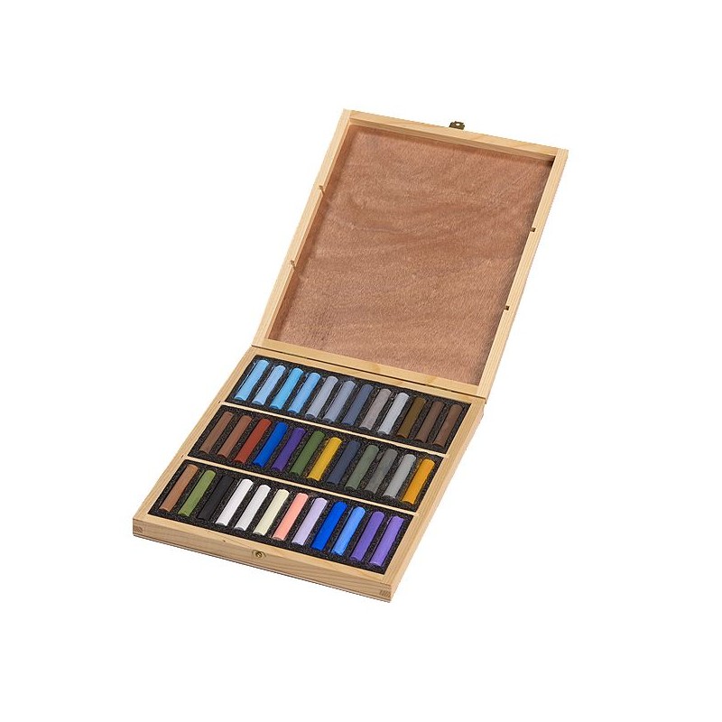 COFFRET BOIS 36 PASTELS NEIGE