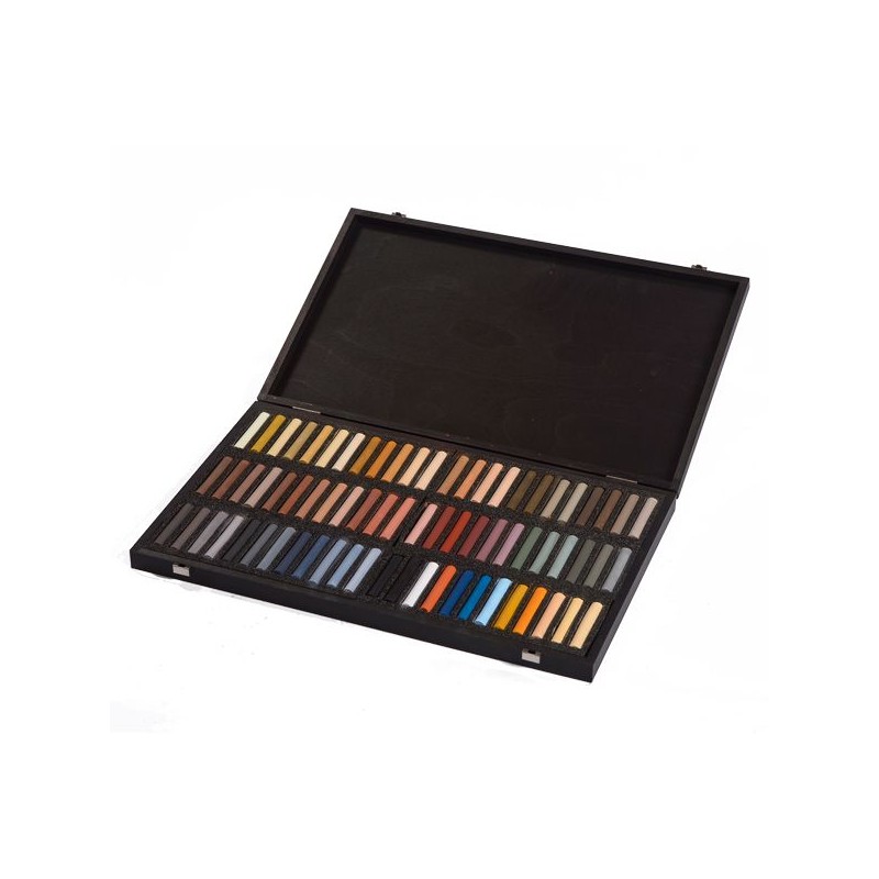 COFFRET BOIS 72 PASTELS ANIMAUX