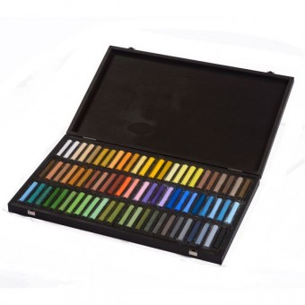 COFFRET BOIS 72 PASTELS...