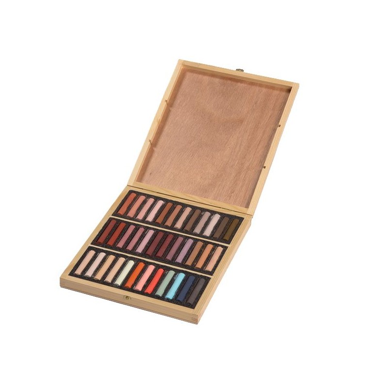 COFFRET BOIS 36 PASTELS PORTRAIT TIZIANA CESCHIN