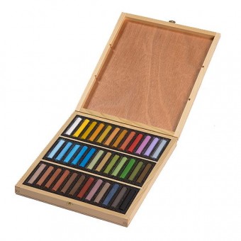 COFFRET BOIS 36 PASTELS...