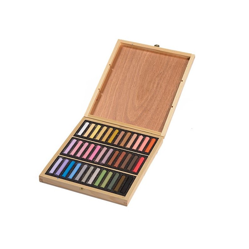 COFFRET BOIS 36 PASTELS PORTRAIT