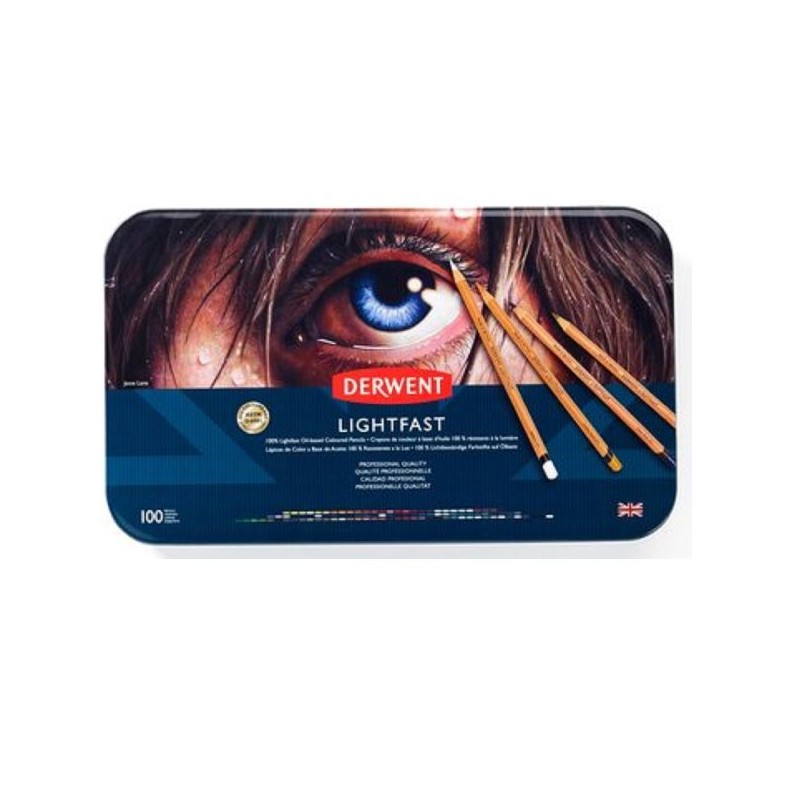 BOITE METAL 100 CRAYONS LIGHTFAST