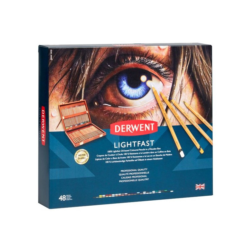 COFFRET BOIS 48 CRAYONS LIGHTFAST