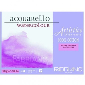 ARTISTICO BLOC EXTRAWHITE COLLE 4 COTES 20 FEUILLES 300 G GRAIN SATIN