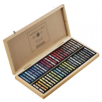 COFFRET BOIS VIDE 50 PASTELS