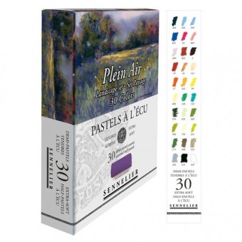 ETUI 30 DEMI-PASTELS PLEIN AIR PAYSAGE.