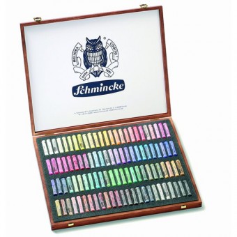 COFFRET BOIS 100 BATONS PASTEL SCHMINCKE ASSORTIS