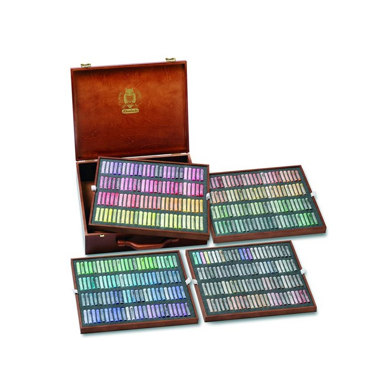 COFFRET BOIS 400 BATONS PASTEL SCHMINCKE ASSORTIS