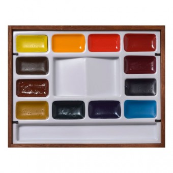 COFFRET ACAJOU 3 PALETTES + 12 COULEURS SELECTION CLASSIQUE