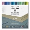 BLOC PASTEL CARD MIXED MEDIA 12 FEUILLES 410 G BLEU FONCE / GRIS CLAIR